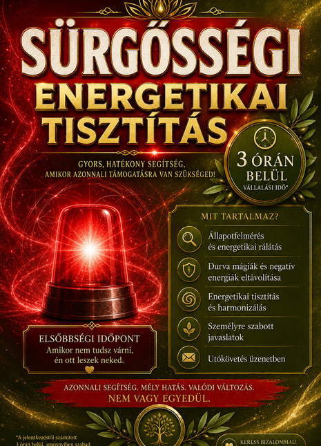 🚨Sürgősségi energetikai tisztítás (online)